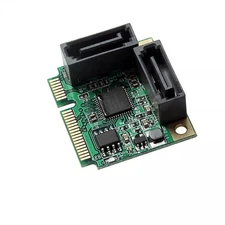 SATA 6G 2-Port Mini PCI Express Controller Card PCI-E To SATA3.0 Cable