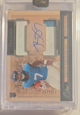 2024 Panini One - Rookie Dual Patch Autographs Brian Thomas Jr. #33 /199 (AU,...