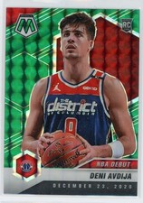2020-21 Panini Mosaic #272 Deni Avdija Green Reactive Washington Wizards RC