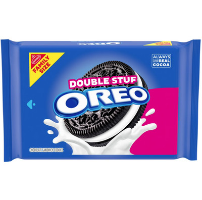 OREO Double Stuf Chocolate Sandwich Cookies, Family Size, 18.71 oz