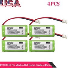 4pcs Battery Pack BT183342 BT283342 BT162342 For Vtech AT T Home Cordless Phone
