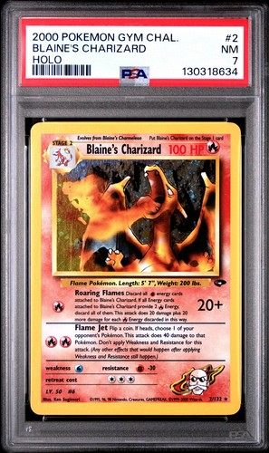 Blaine's Charizard (Unlimited) graded PSA 7 for sale on eBay