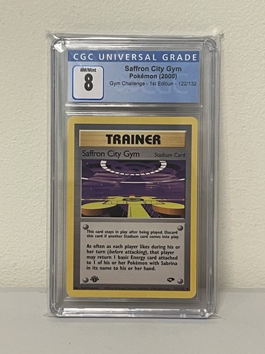Saffron City Gym (1st Edition) graded PSA 8 for sale on eBay