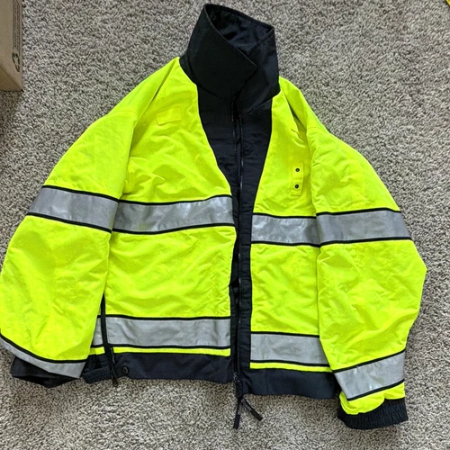 Blauer ANSI 107 Hi-Vis Yellow/Black Reflective Safety Jacket Size L AN31107 - product listing photo