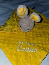 Walmart MTY INT Yellow Bunny Rabbit Lovey Security Minky Polka Dot My 1st Easter