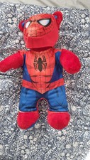 Build A Bear Workshop Spiderman Plush Teddy With Spiderman Costime And Mask
