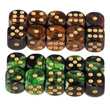 20PCS Polyhedral D6 Dice 16mm Acrylic 6 Sided Dice Game Dice for RPG MTG DND ...