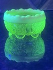 Old Davidson Pearline Yellow Uranium Vaseline Lady Chippendale Salt cellar — photo 6