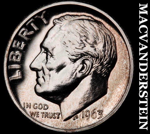 1963 Roosevelt Dime- Silver- Choice Gem Proof Luster #J2475