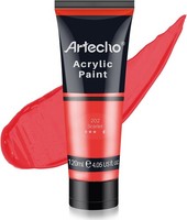 Acrylfarbe Scharlachrot 120Ml, Wasserfest, Lichtecht, Schnell Trocknend,