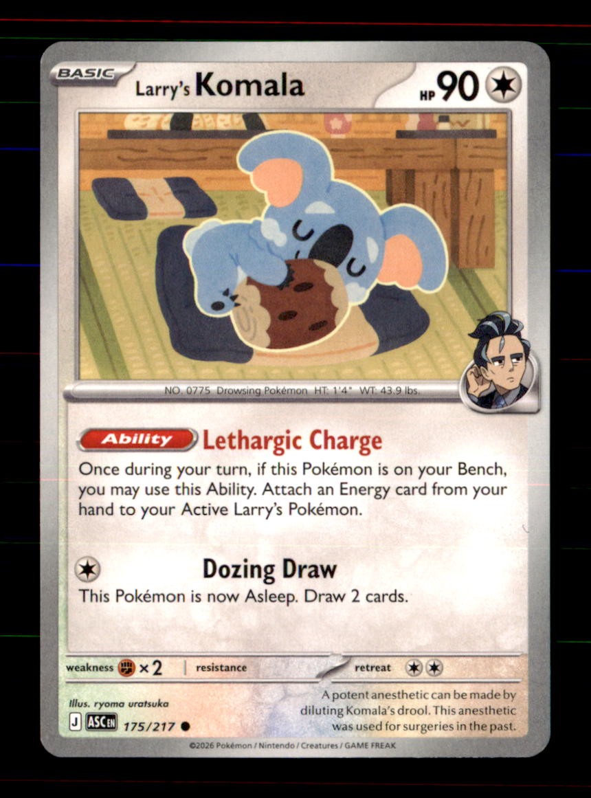 Larry's Komala 175/217 Common Ascended Heroes Pokemon Near Mint