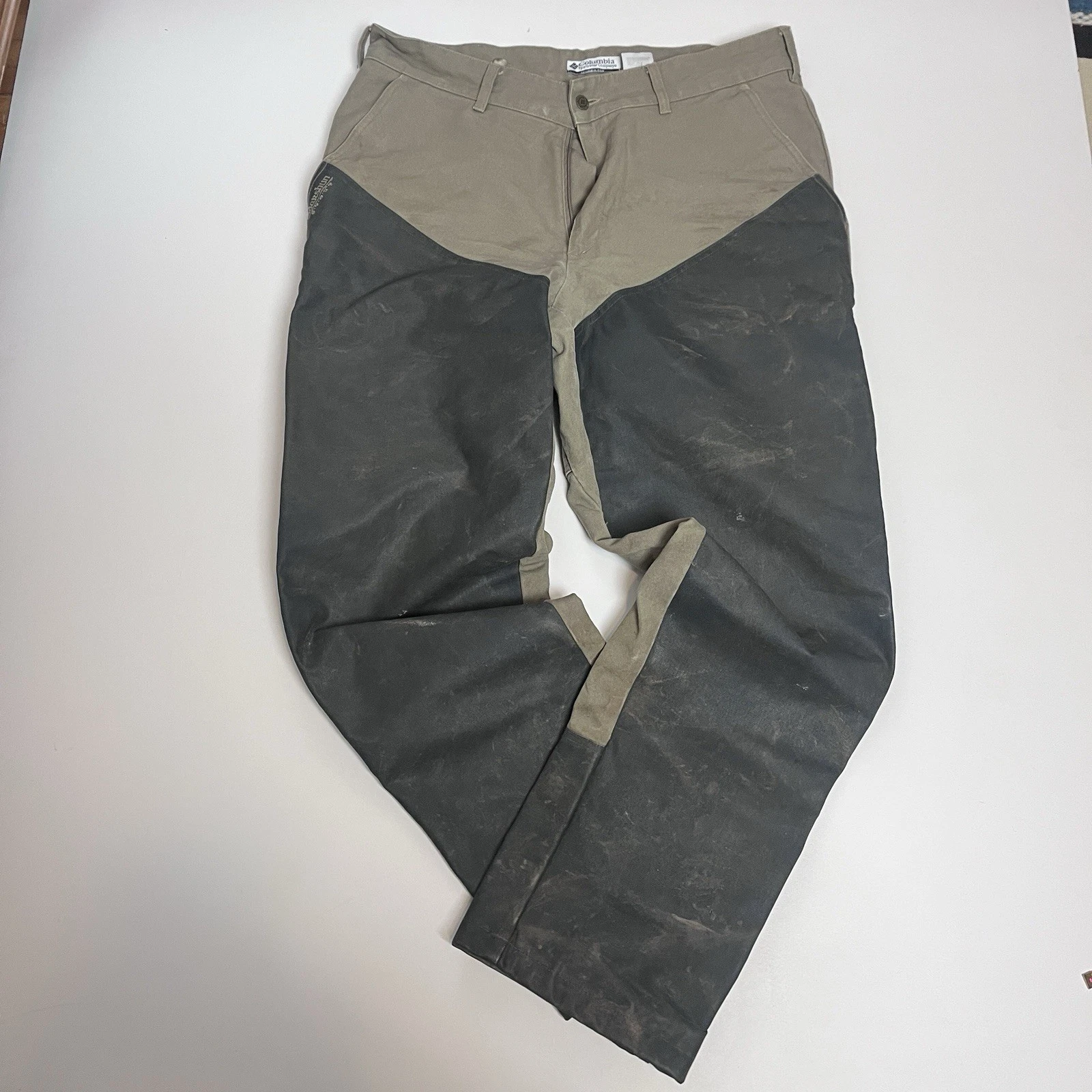 Columbia PHG Briarshun Stout Pants size 38 By 32 Waxed Hunting Tan