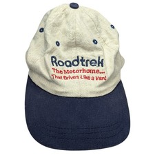 Roadtrek Camper Van Hat Vintage Ball Cap Cotton Beige Blue Bill Motorhome NWOT