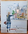 Colleen Karis Designs Print On Canvas Art 24” x 20” Girl in NYC by Liesl Long