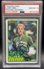 Larry Bird Signed 1981 Topps #4 PSA/DNA GEM 10 AUTO Celtics HOF
