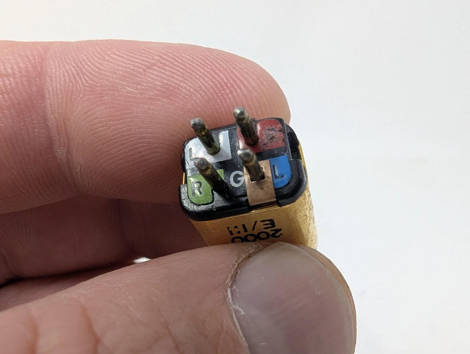 Cartucho de fono Empire 2000 E/II de colección tocadiscos estéreo montaje de cabezal Foto 3 de 4