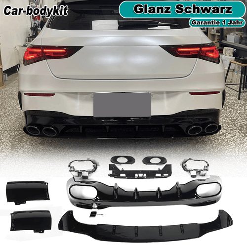 Glanz Schwarz Heckdiffusor Diffusor Passt Für Mercedes C118 CLA35 AMG 2019-2025 - Bild 1 von 10