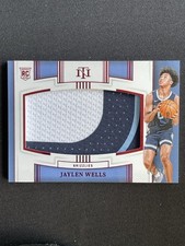 Jaylen Wells 2024-25 Panini National Treasures Rookie Jumbo Patch RC /24 RJU-JWL