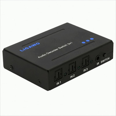 GW5416 Ligawo 6518742 Toslink Switch 3x1 - Audio Decoder DAC Neu & OVP
