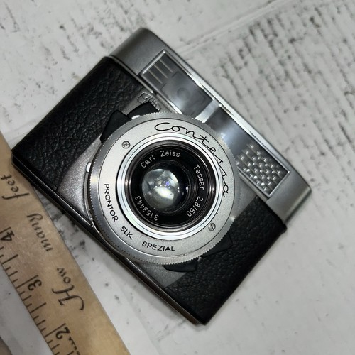 Zeiss Ikon Contessa Prontor Slk Spezial 35mm Film Camera Tessar 2.8/50 Carl Lens - Picture 5 of 13