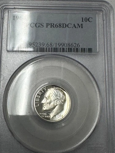 1964 Proof Roosevelt Dime PCGS PR-68 DCAM