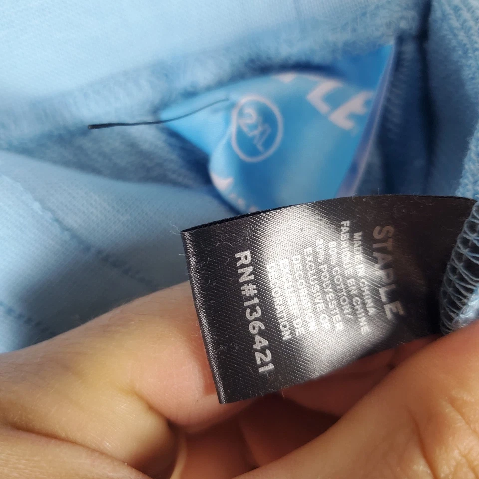 Staple Pigeon Sweat Shorts Mens 2XL Aqua Blue French Terry Lined Drawstring - Image 4 of 4