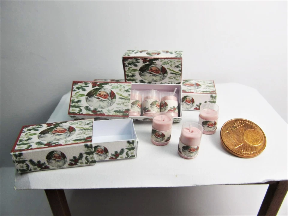 SMILETIGGERS MINIATUREN *~ * Weihnachts Duftkerzen Gläser in dekorativer Schachtel 1 , Handarbeit *~*