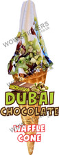 Eiswagen Aufkleber Dubai Schokolade Waffelkegel Eis Sticker Decal