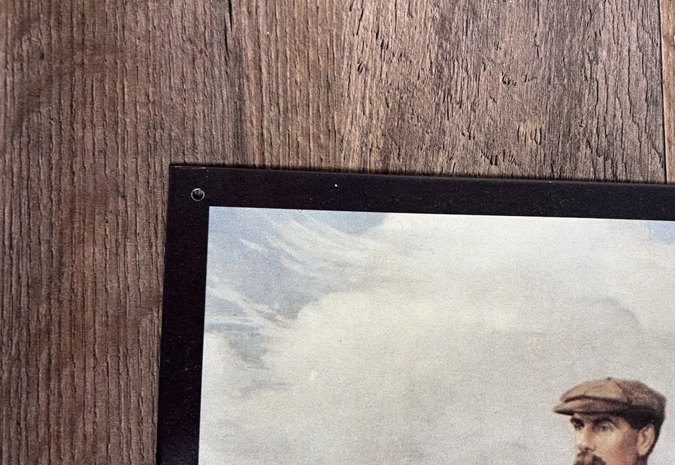 Letrero de hojalata vintage de golf de la era de 1900 "El gran triunvirato" de golfistas británicos 12X16 Foto 4 de 4