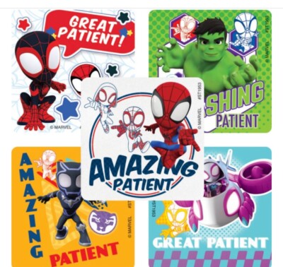 25 Spiderman Spidey & Friends patient Stickers Party Favor Teacher Supply Marvel