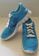 Nike Free Size 7 Youth KID'S Women's Size 8.5 Running Walking Blue 580558 402