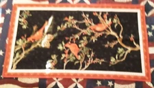 BEAUTIFUL, CARDINAL THEMED TABLE RUNNER. APPROXIMATELY 22" × 40.5"