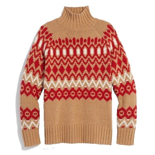 Tabitha Webb Fair Isle Lambswool Blend Crewneck Pullover Sweater