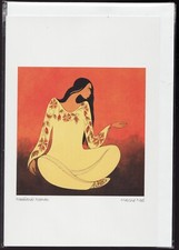WOODLANDS WOMAN  by Manitoba Sioux artist Maxine Noel - New 6" x 9" Art Card