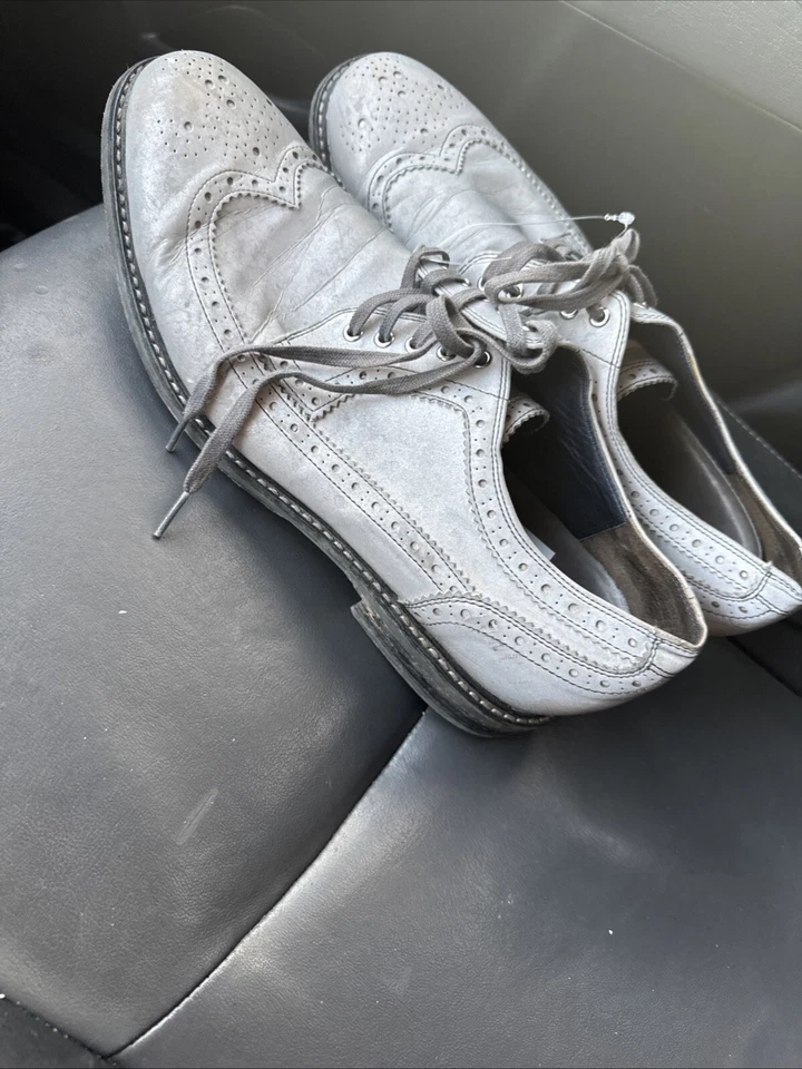 Cole Haan Oxford M12  Cooper Square Wingtip Silver Reflective Dress Shoes 11.5 - Image 3 of 4