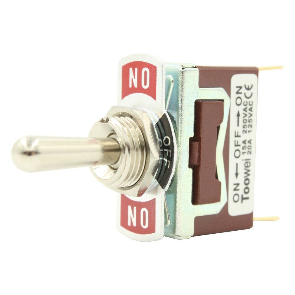 (ON)-OFF-(ON) MOMENTARY Toggle Switch Heavy Duty 3 Way 12V 2 6.3mm ...
