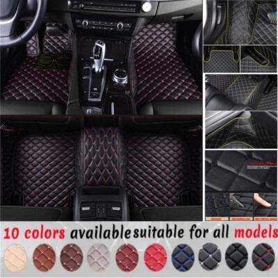 Fit For Maserati Levante luxury leather Car Floor Mats Trunk Mats Carpets liners