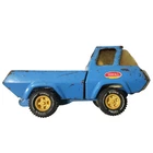 Tonka Wrecker Tow Truck Vintage 1970s Blue Pressed Steel Metal 9" Toy Rolls