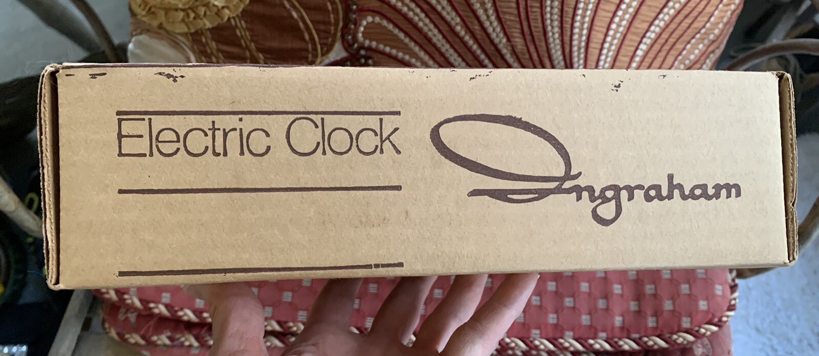 Vintage Mid Century Modern Ingraham Electric Wall Clock 30-415 - Original Box