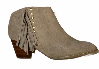 Vionic Faros Fringe Suede Ankle Booties Tan Women's Size 8.5 TVW4759 | eBay