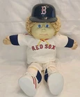 Vintage 1982 Cabbage Patch Kids MLB Red Sox Doll W/ Red Sox Helmet + Sock Guards