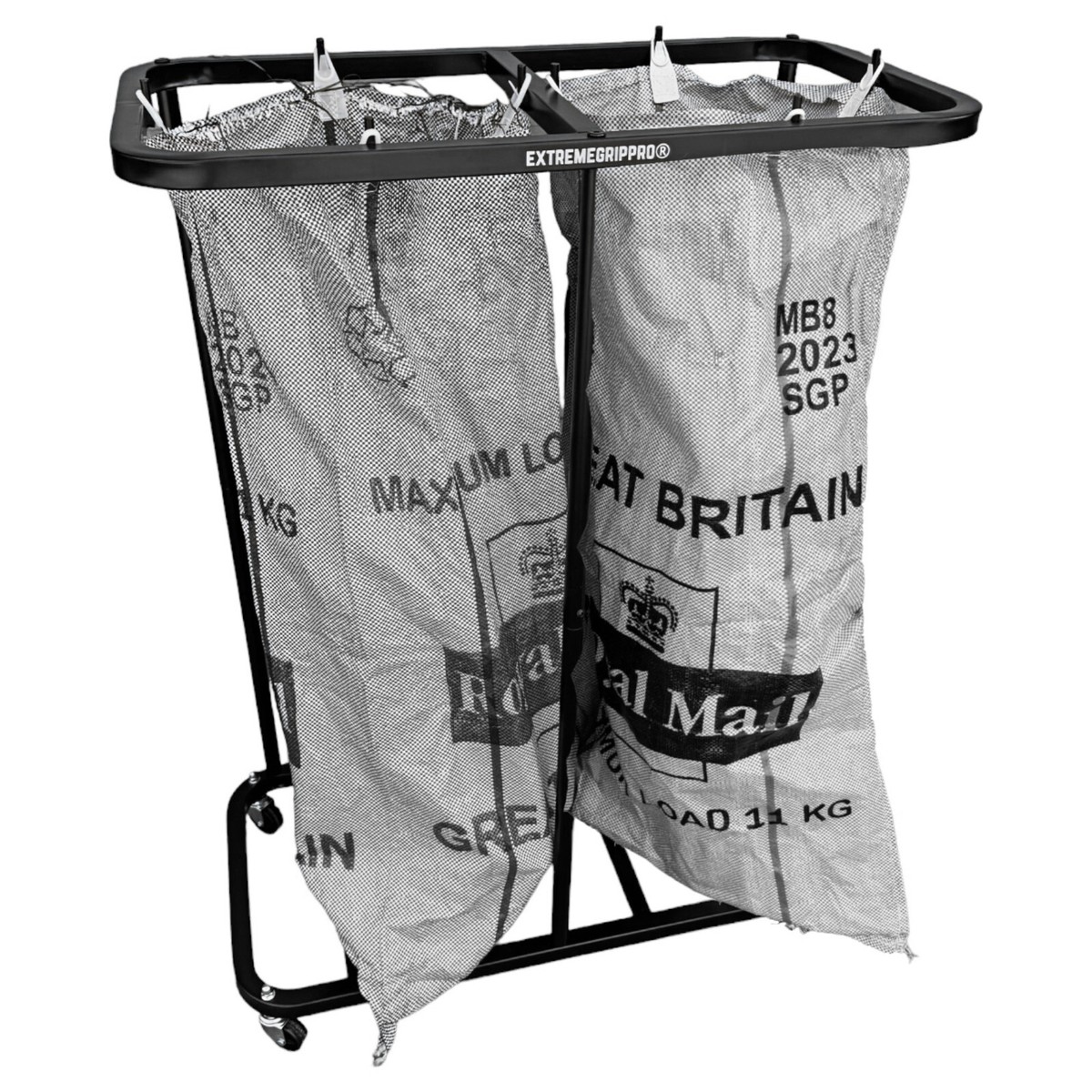 Bag-N-Go Ultra Slim Dog Poop Bag Holder For Leash - 2 Pack, Black, With Bag Roll Included