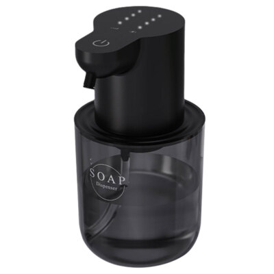 400ml Touchless Soap Dispenser Automatic Foam Soap Dispenser for Bathroom(Black)