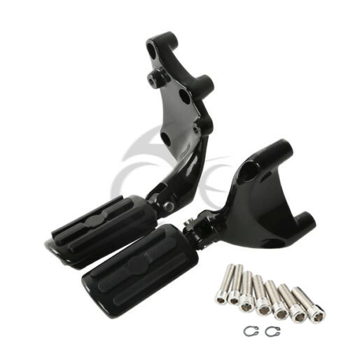 Passenger Foot Peg Mounts For Harley Sportster Iron 883 Forty Eight 2014-2022 - Black Aluminum