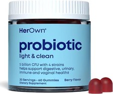 her own Probiotic  Prebiotic Gummy, Supports Digestive Health, Promotes Healthy