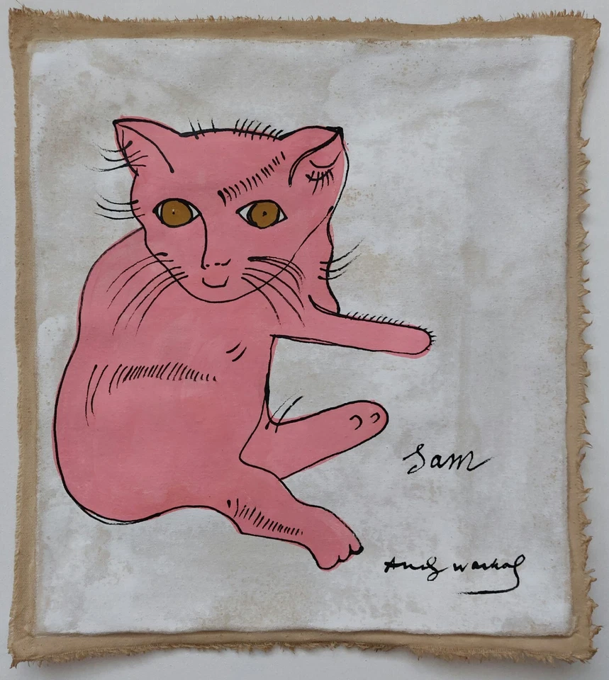 Andy Warhol Signed Pop Art Oil Painting On Canvas – Contemporary American Art — 第 2/4 张图片