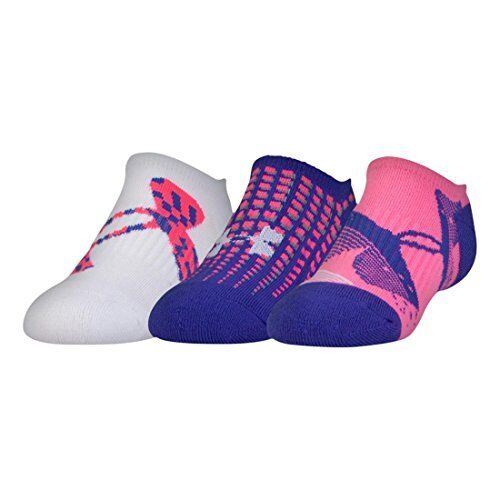 Under Armour Youth Large Girls Next Logo Solo No Show Sock 3 pack - Picture 1 of 3