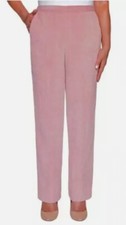 New Alfred Dunner Womens Pants Size 10 Pink Corduroy Classic Fit Pull On 30x28"