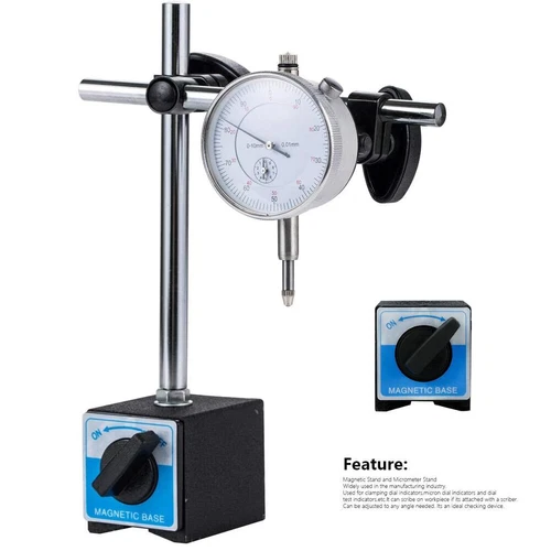 Magnet Magnetstativ mit Magnetfuß Flexibel Zentralklemmung Messuhr 0-10 mm-Rad