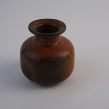 Sehr Kleines Gefäß Keramisches Werk Heisterholz KWH Braun Bauchig ca. 9,5 cm H.